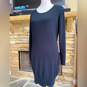 Charlie Paige Black Long Sleeve Knit Sweater Dress Size S/M